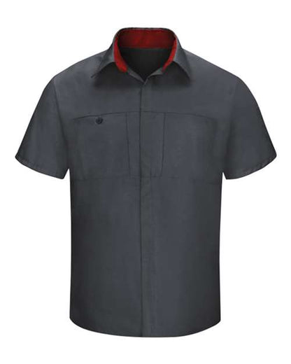 Red Kap Men's Performance Plus Short Sleeve Shirt With Oilblok Technology - SY42