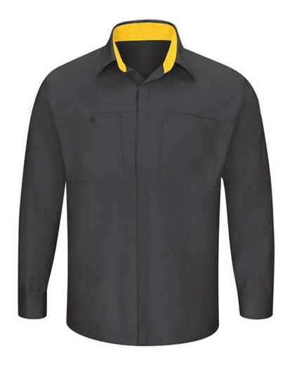 Red Kap Men's Performance Plus Long Sleeve Shirt with OilBlok Technology - SY32