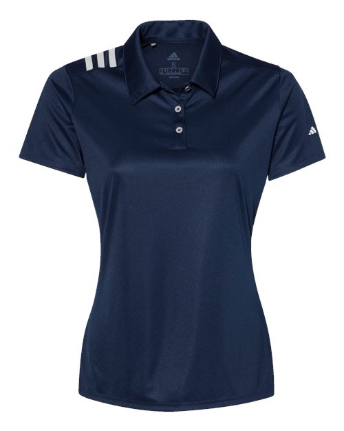 Adidas Women's 3-Stripes Shoulder Polo - A325
