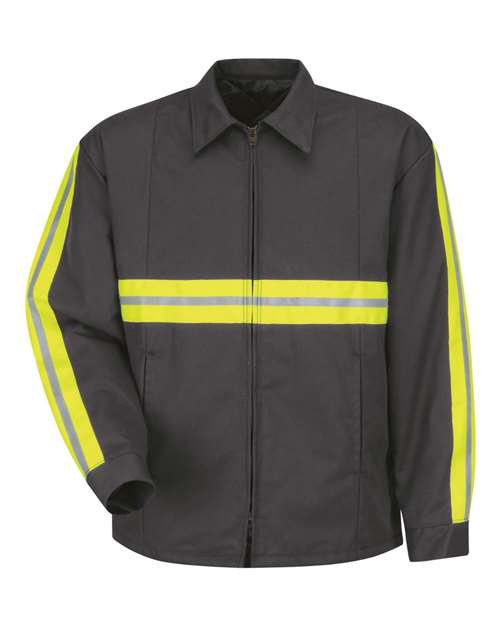 Red Kap Men's Enhanced Visibility Perma-Lined Panel Jacket - JT50EN