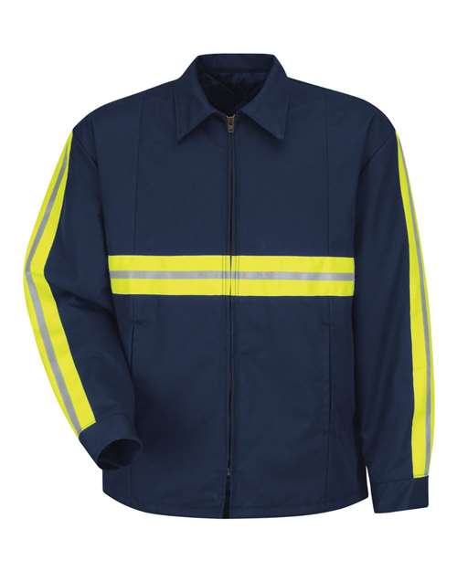 Red Kap Men's Enhanced Visibility Perma-Lined Panel Jacket - JT50EN