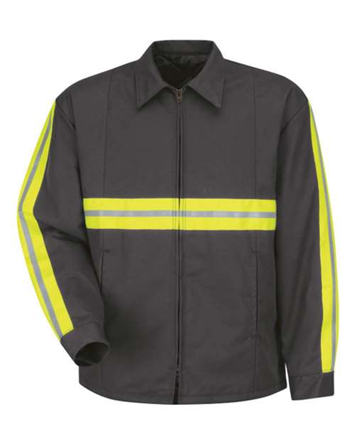 Red Kap Men's Tall Enhanced Visibility Perma-Lined Panel Jacket - JT50ENT