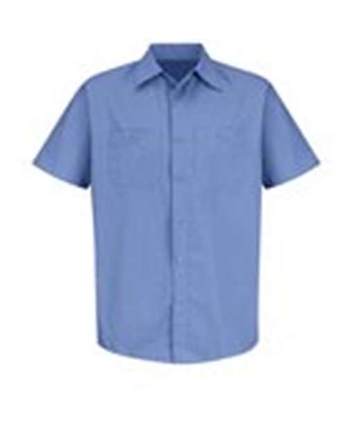 Red Kap Men's Tall Industrial Stripe Short Sleeve Work Shirt - SB22T