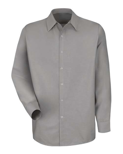 Red Kap Men's Tall Specialized Pocketless Poplin Long Sleeve Work Shirt - SP16T