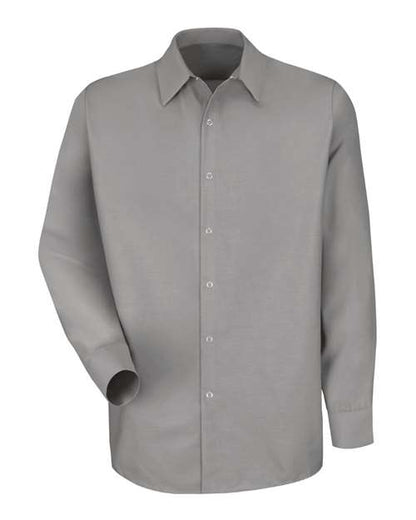 Red Kap Men's Tall Specialized Pocketless Poplin Long Sleeve Work Shirt - SP16T