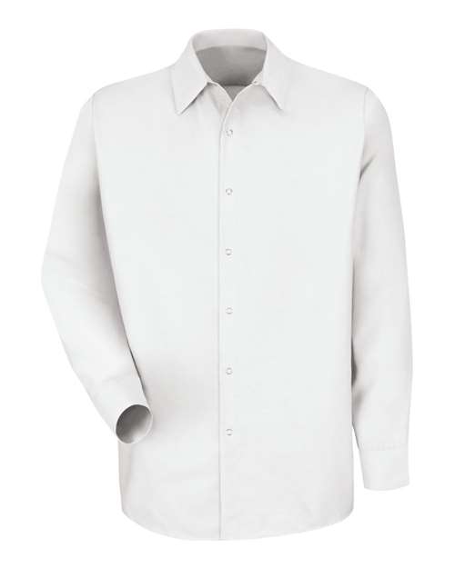 Red Kap Men's Tall Specialized Pocketless Poplin Long Sleeve Work Shirt - SP16T