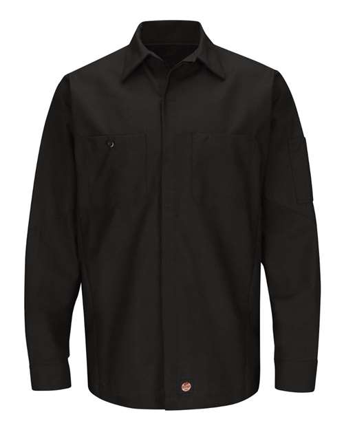 Red Kap Men's Tall Long Sleeve Automotive Crew Shirt - SY10T