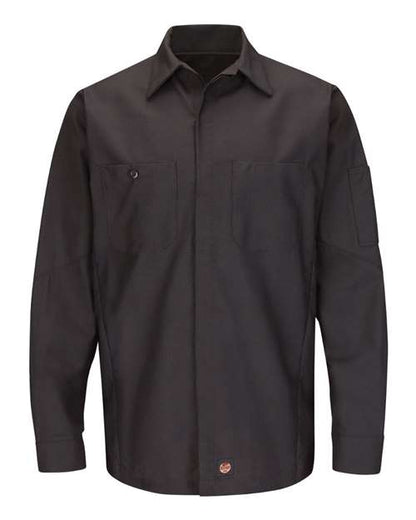 Red Kap Men's Tall Long Sleeve Automotive Crew Shirt - SY10T