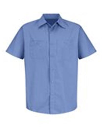 Red Kap Men's Tall Industrial Stripe Short Sleeve Work Shirt - SB22T