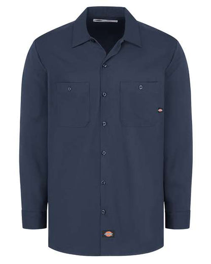 Dickies Men's Tall Industrial Cotton Long Sleeve Work Shirt - L307T