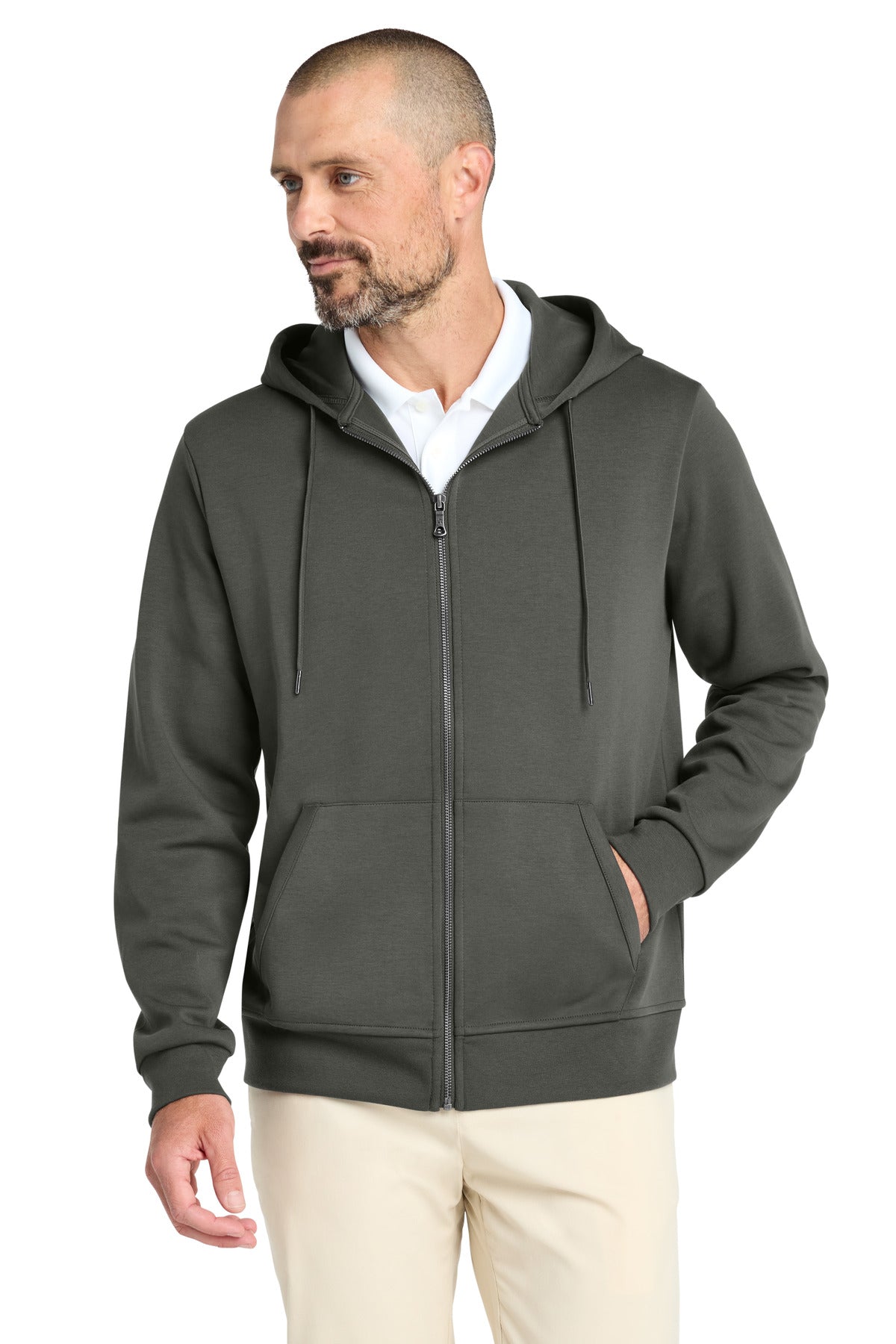 Brooks Brothers Double-Knit Full-Zip Hoodie BB18208