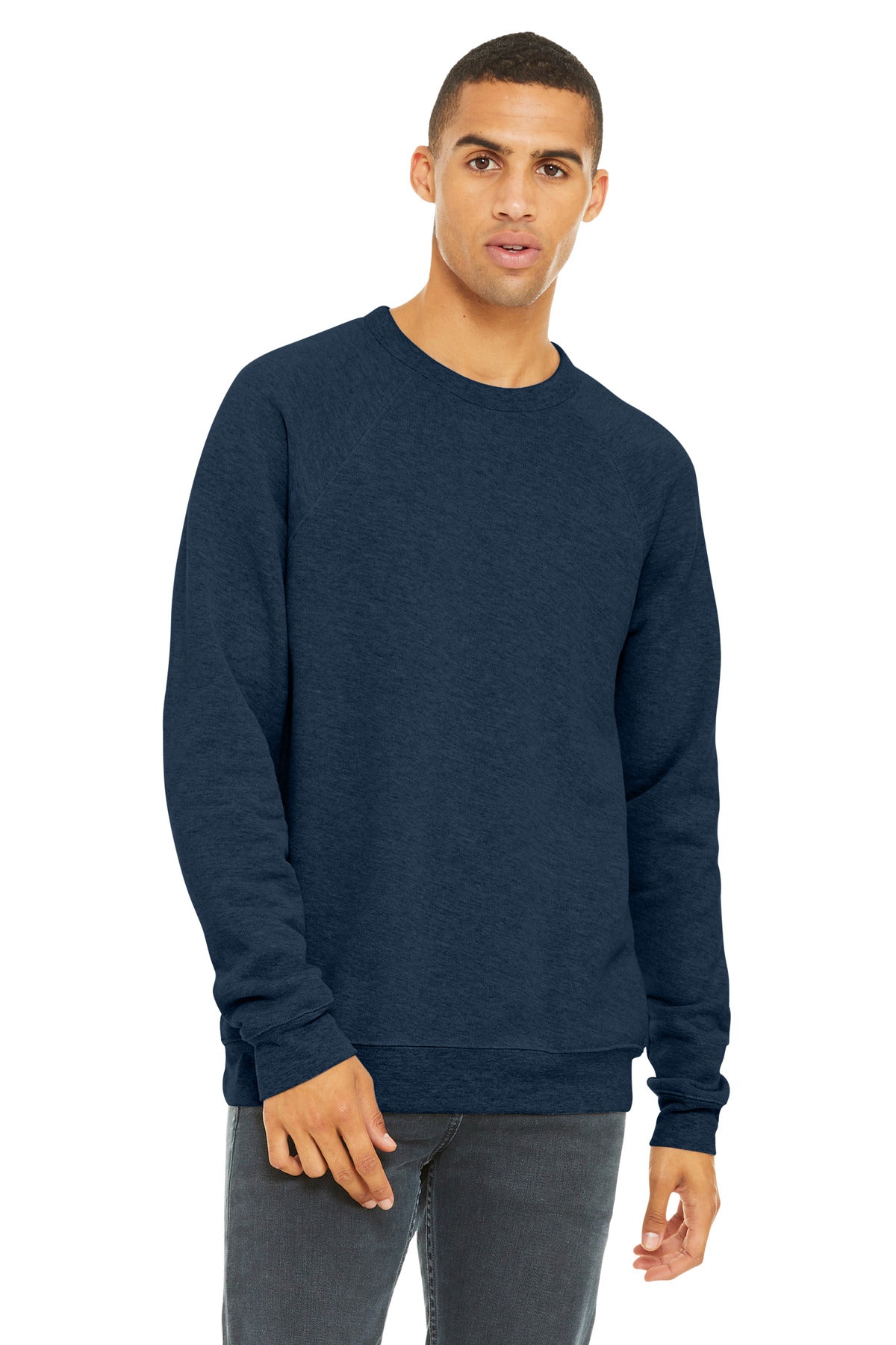 BELLA+CANVAS Unisex Sponge Fleece Raglan Sweatshirt. BC3901