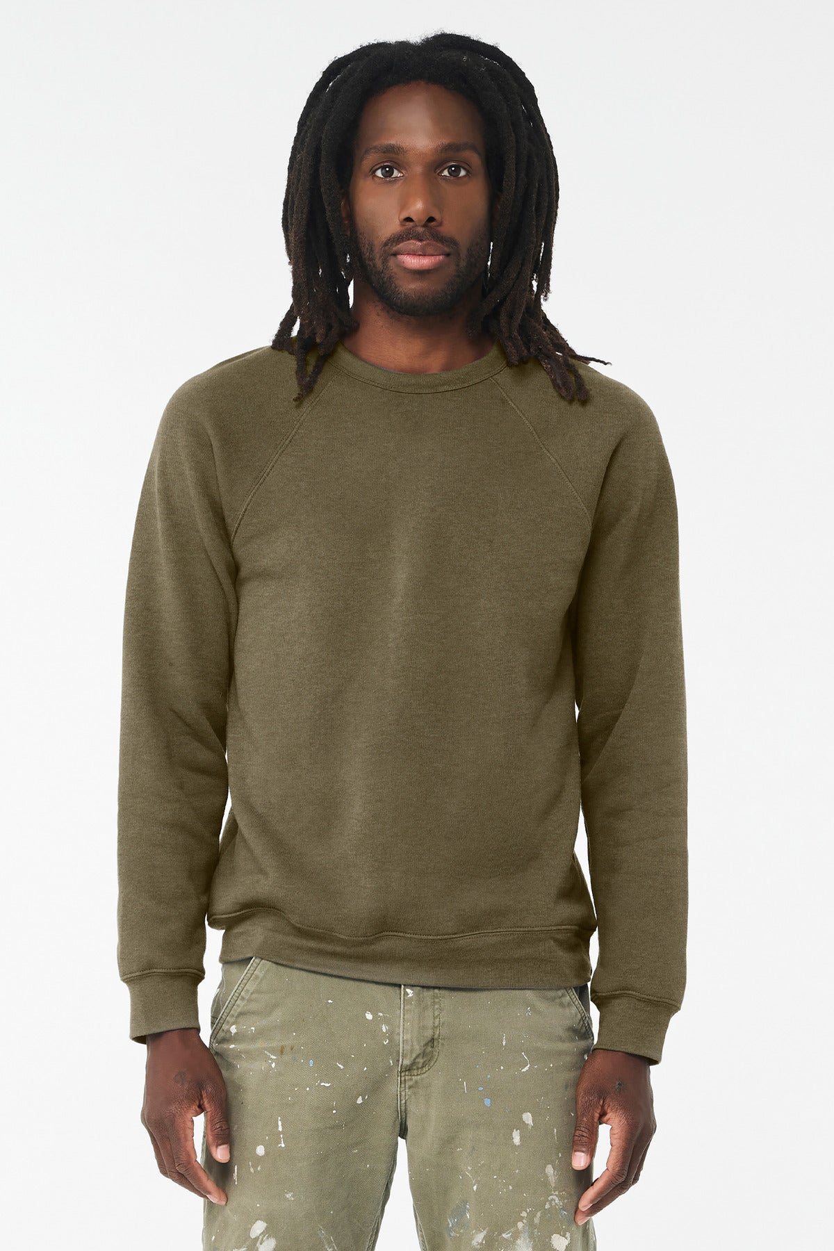 BELLA+CANVAS Unisex Sponge Fleece Raglan Sweatshirt. BC3901