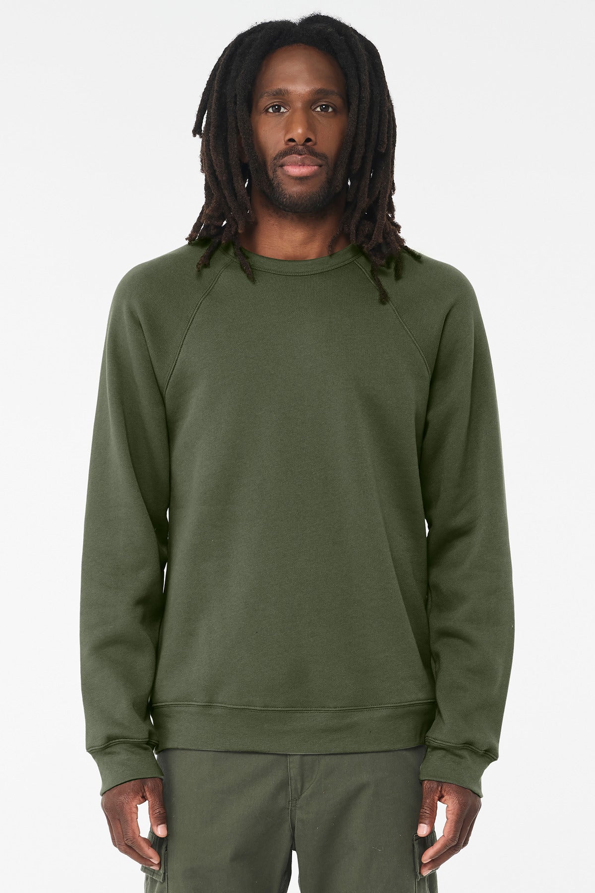 BELLA+CANVAS Unisex Sponge Fleece Raglan Sweatshirt. BC3901