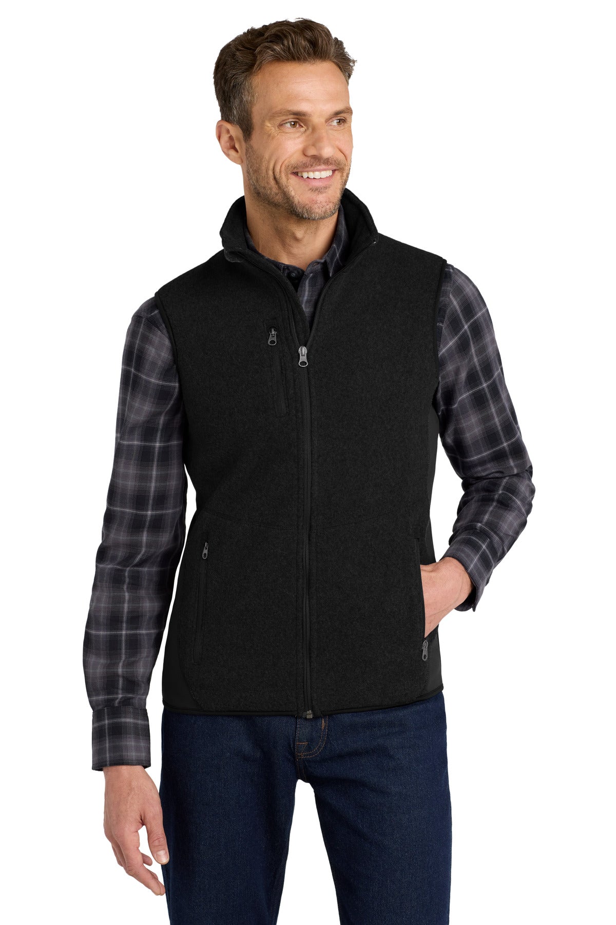 Port Authority R-Tek Pro Fleece Full-Zip Vest. F228