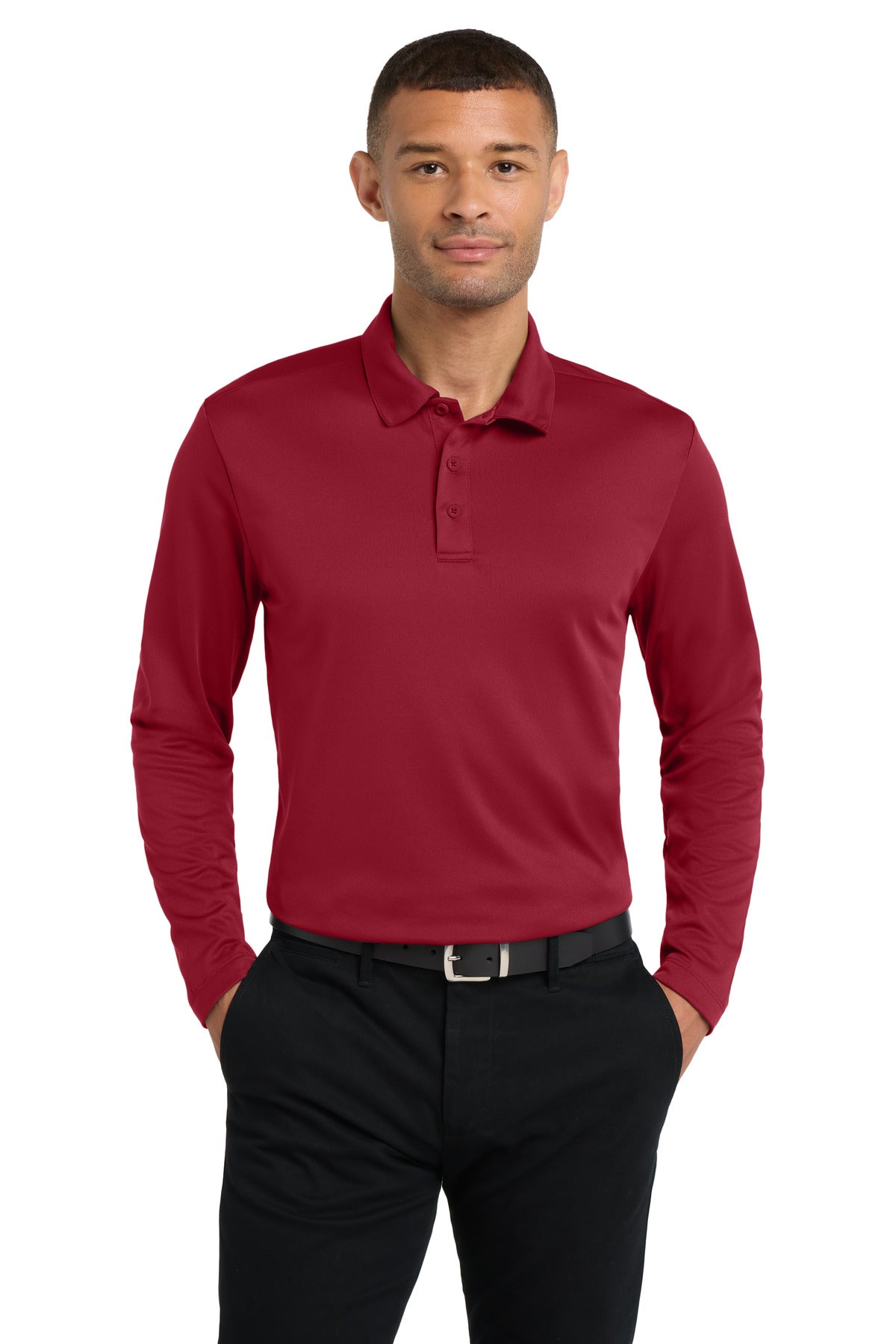 Port Authority Silk Touch‚ Performance Long Sleeve Polo. K540LS