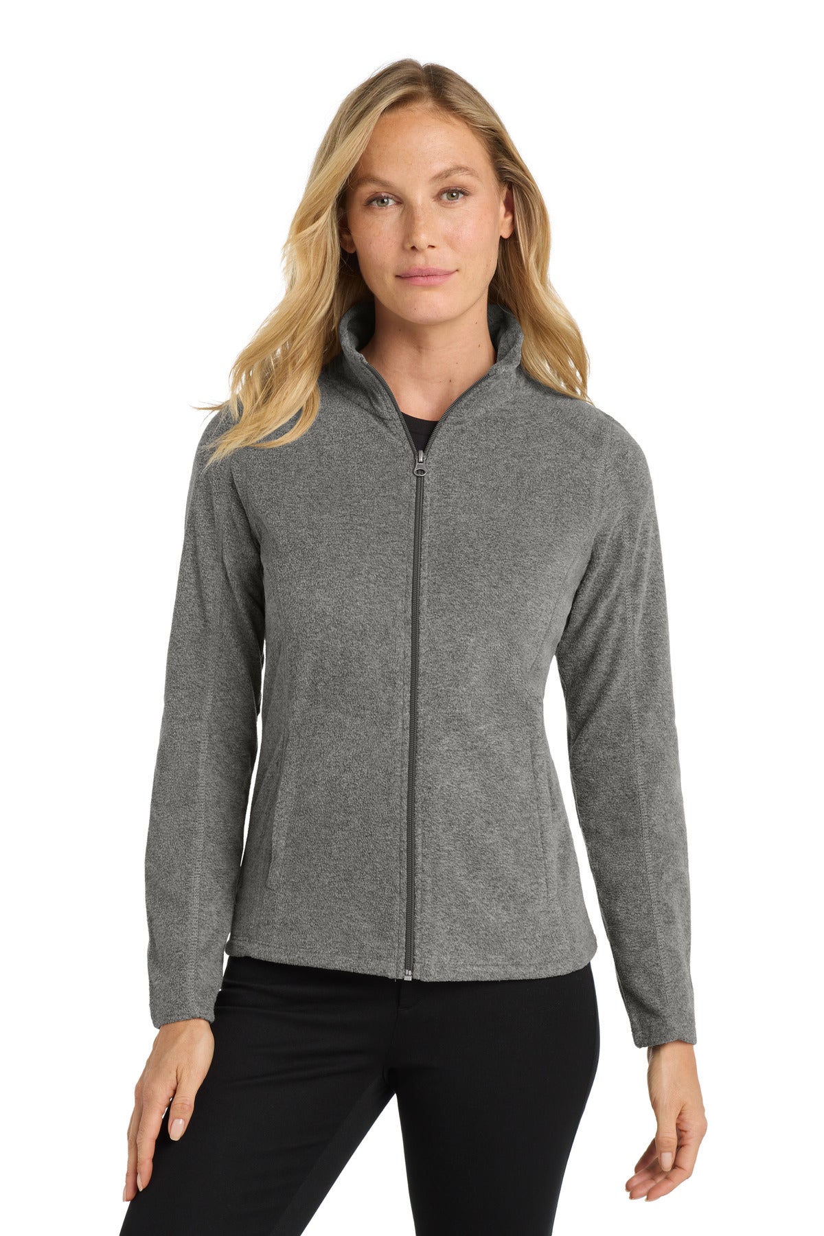 Port Authority Women's Heather Microfleece Full-Zip Jacket. L235
