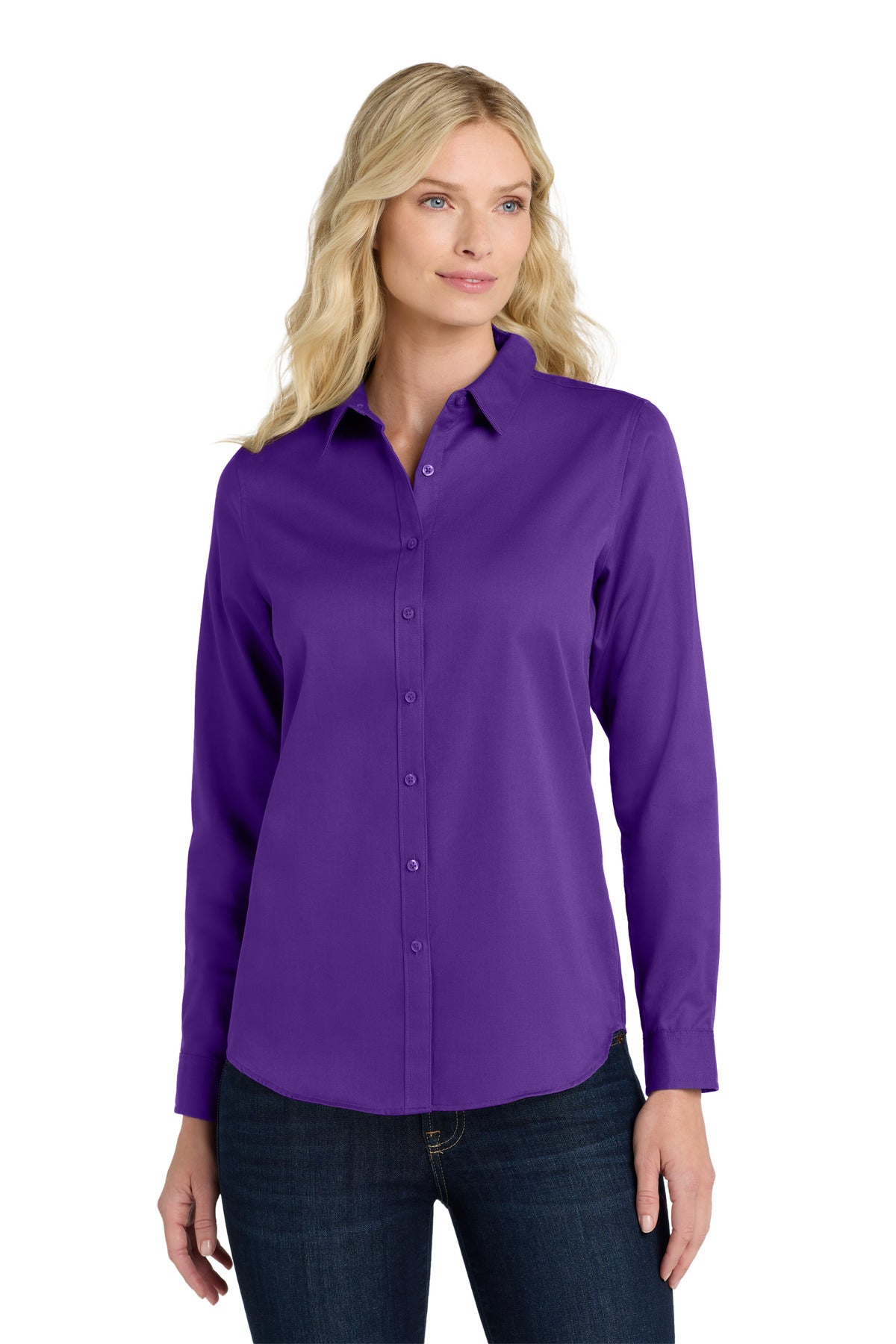 Port Authority Women's Long Sleeve SuperPro React‚Twill Shirt. LW808