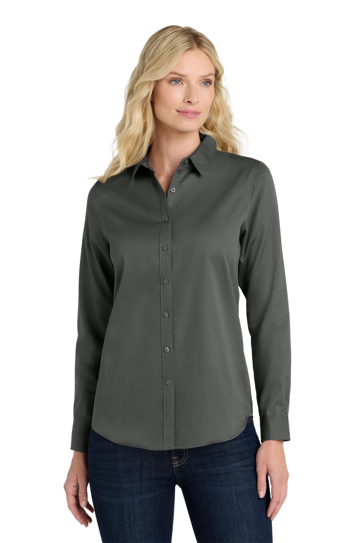 Port Authority Women's Long Sleeve SuperPro React‚Twill Shirt. LW808