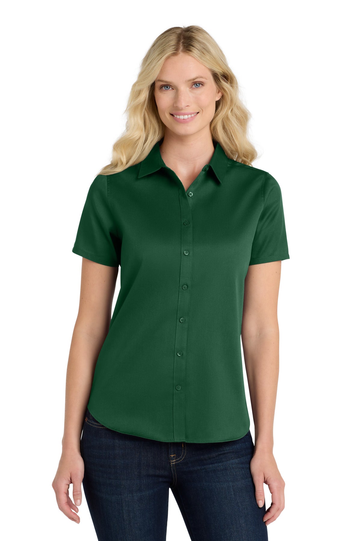 Port Authority Women's Short Sleeve SuperPro React‚Twill Shirt. LW809