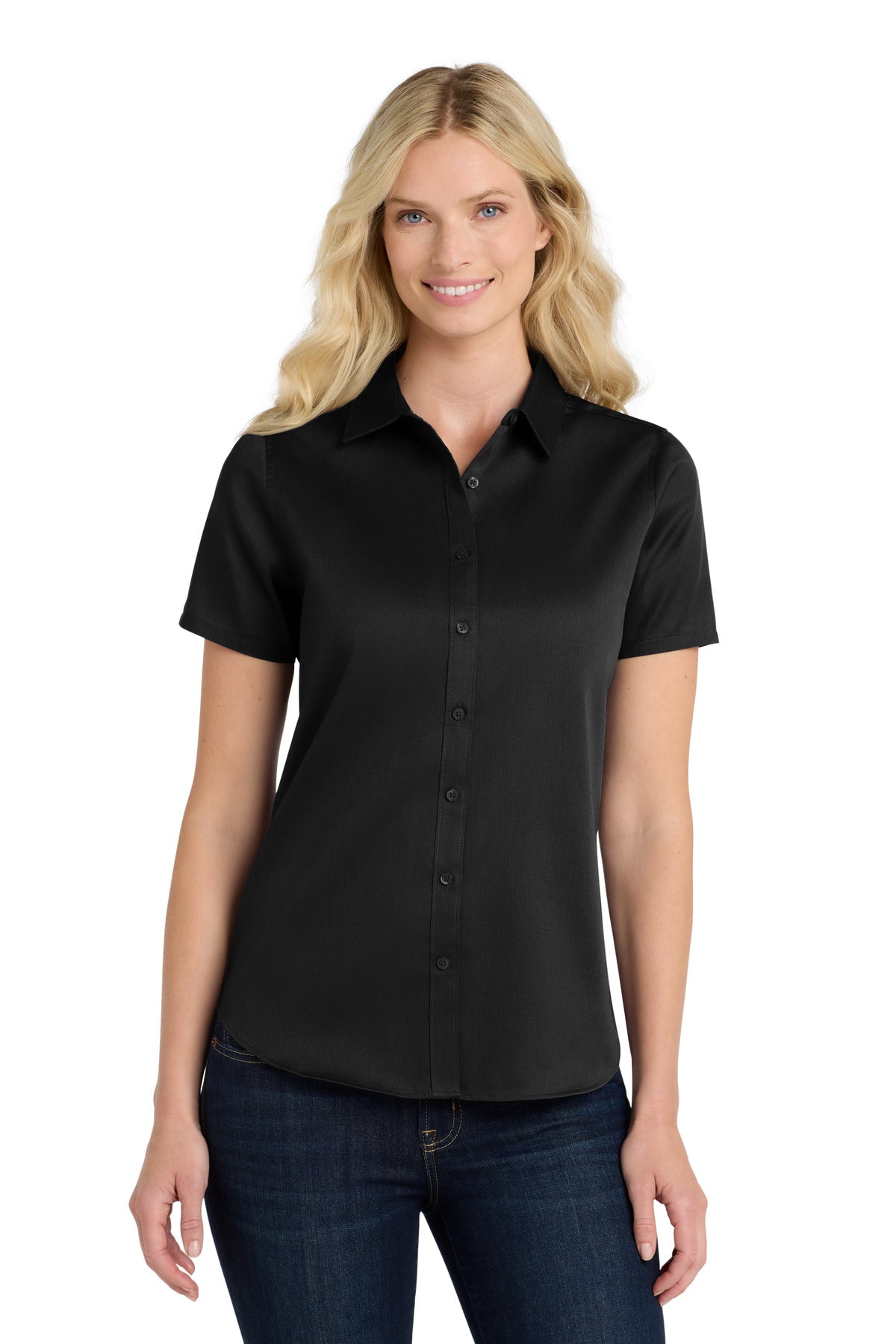 Port Authority Women's Short Sleeve SuperPro React‚Twill Shirt. LW809