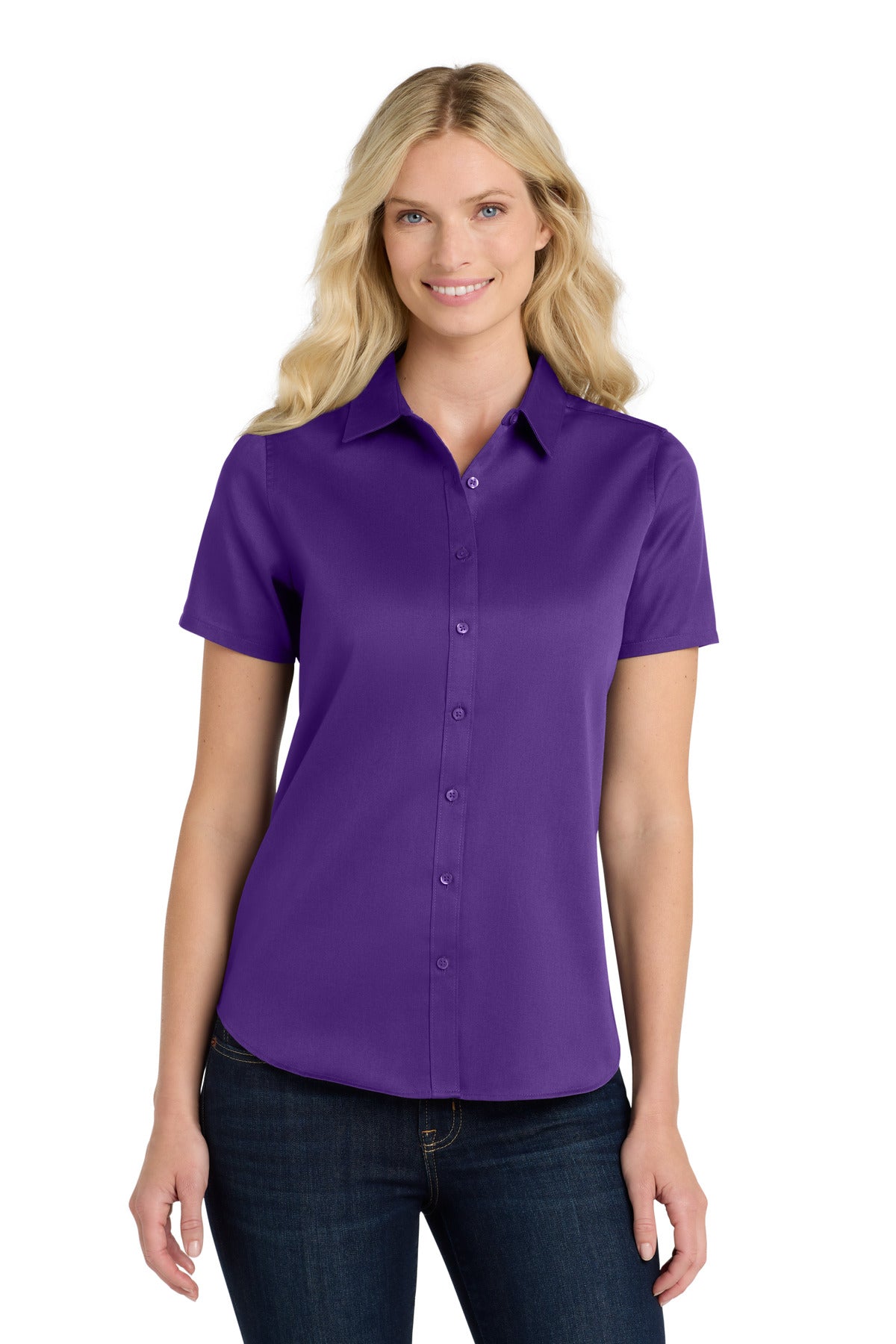 Port Authority Women's Short Sleeve SuperPro React‚Twill Shirt. LW809