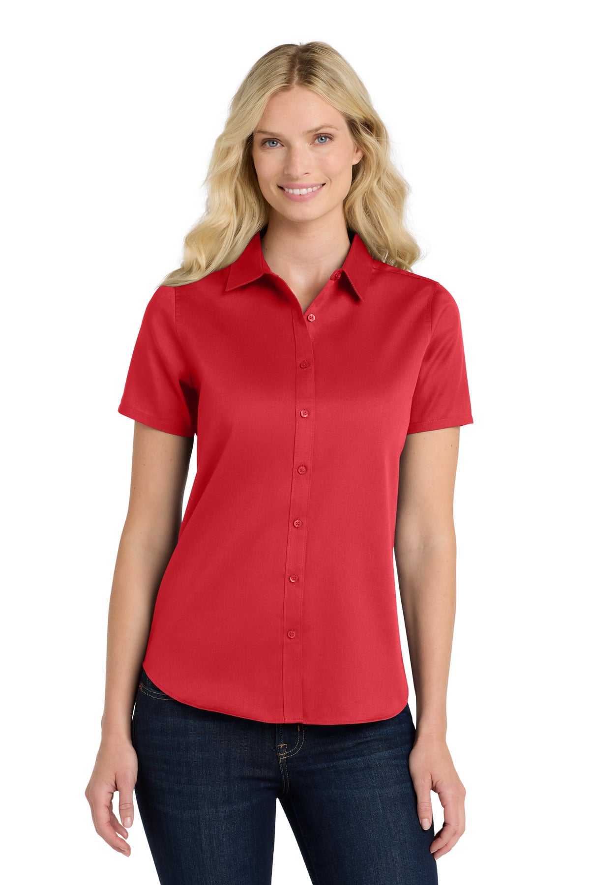 Port Authority Women's Short Sleeve SuperPro React‚Twill Shirt. LW809