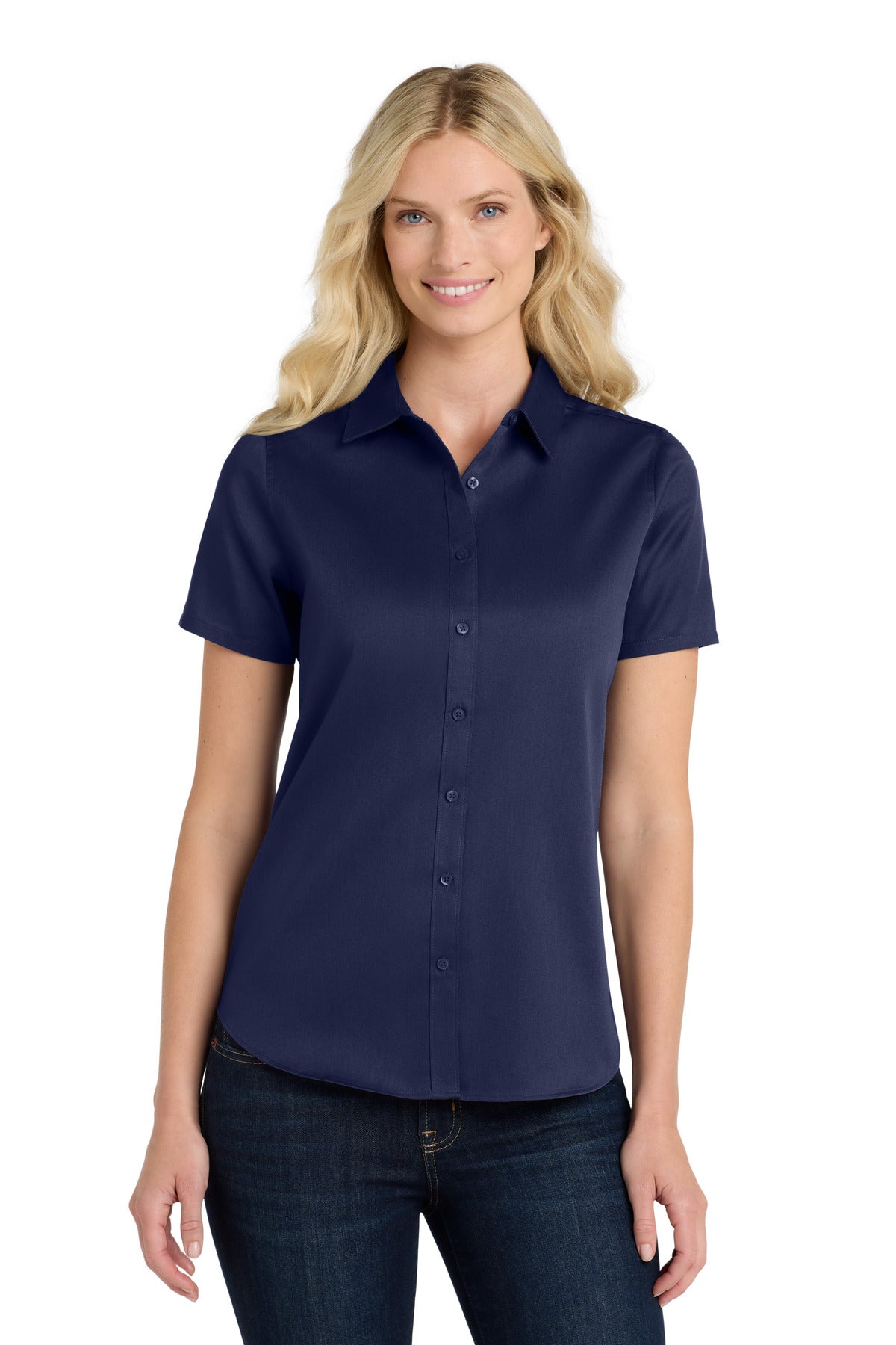 Port Authority Women's Short Sleeve SuperPro React‚Twill Shirt. LW809