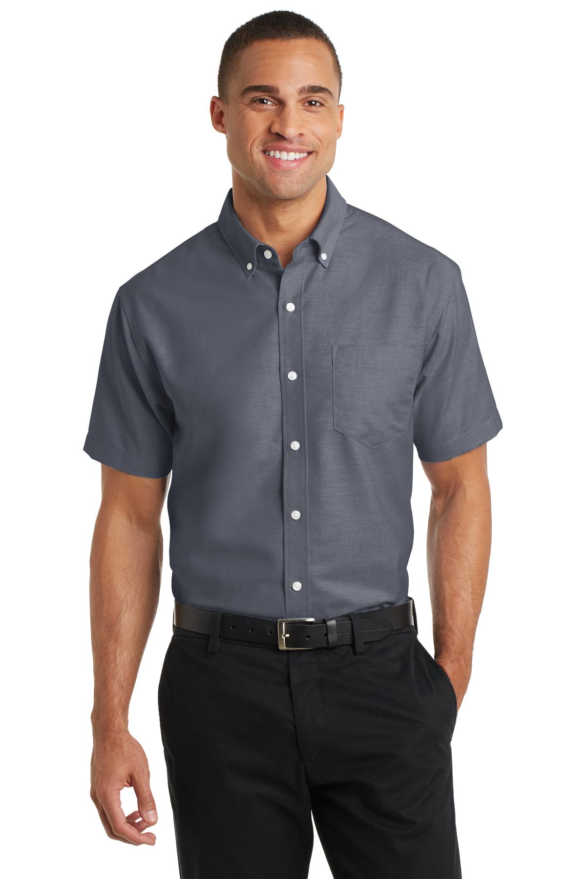Port Authority Short Sleeve SuperPro‚ Oxford Shirt. S659