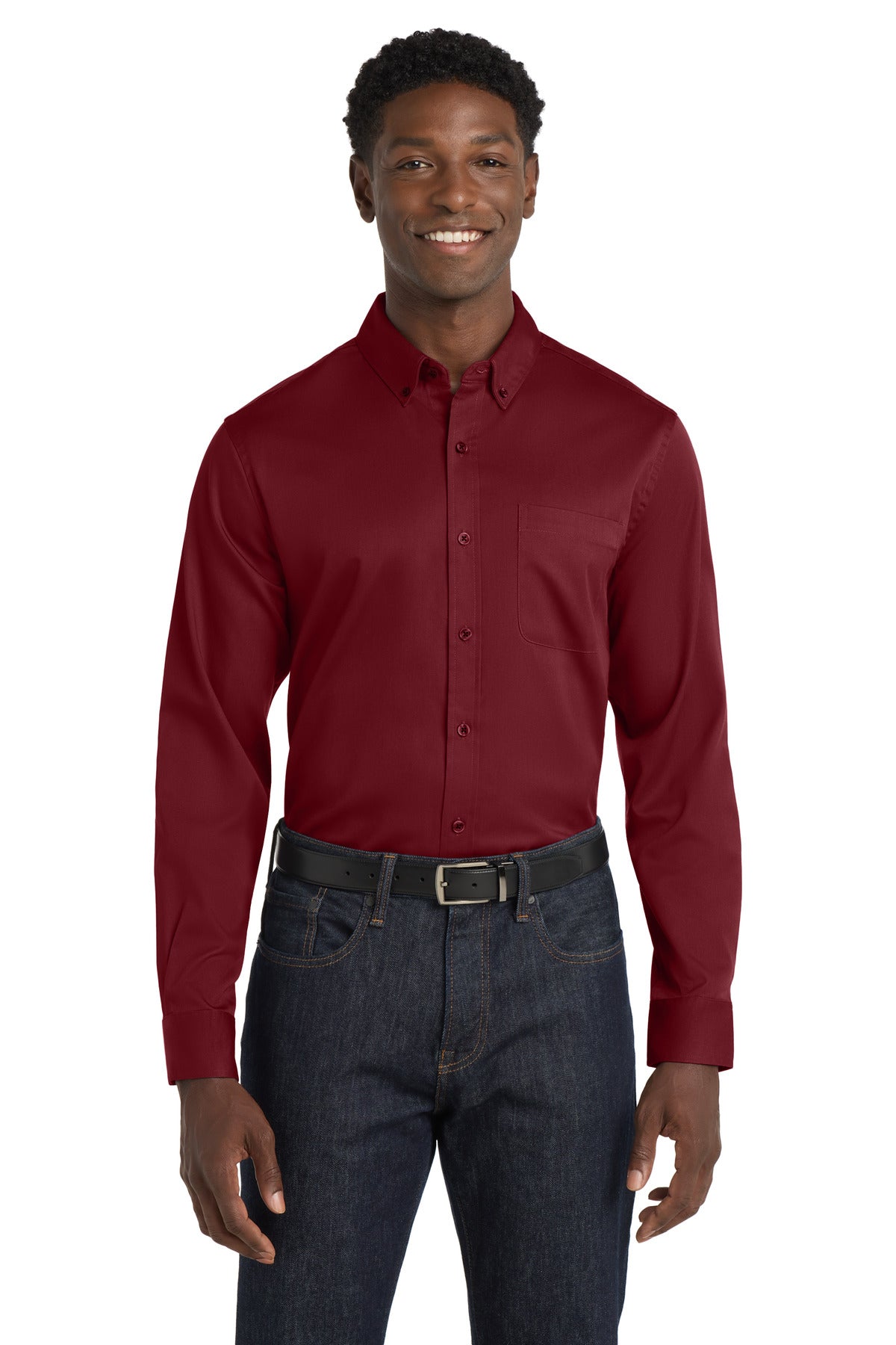 Port Authority Long Sleeve SuperPro React‚ Twill Shirt. W808