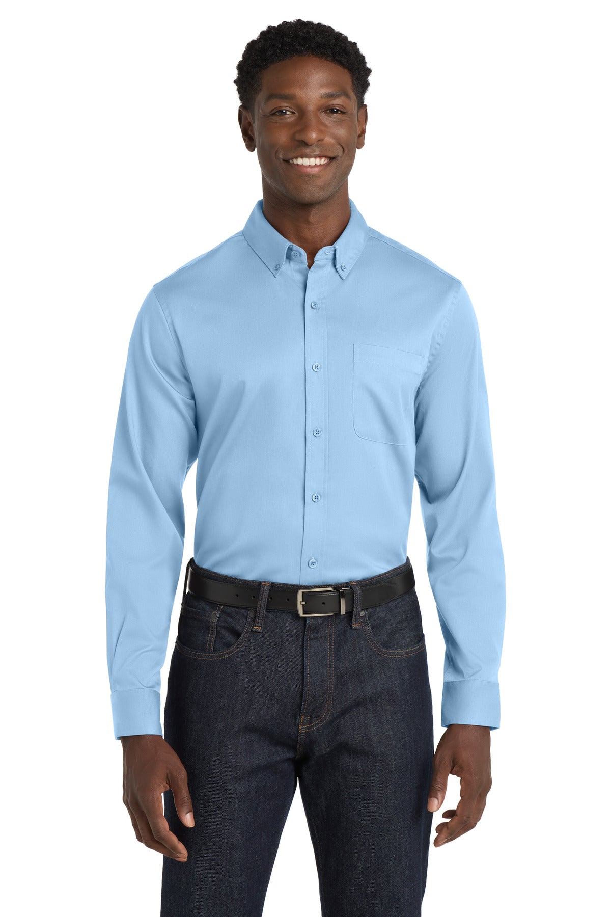 Port Authority Long Sleeve SuperPro React‚ Twill Shirt. W808