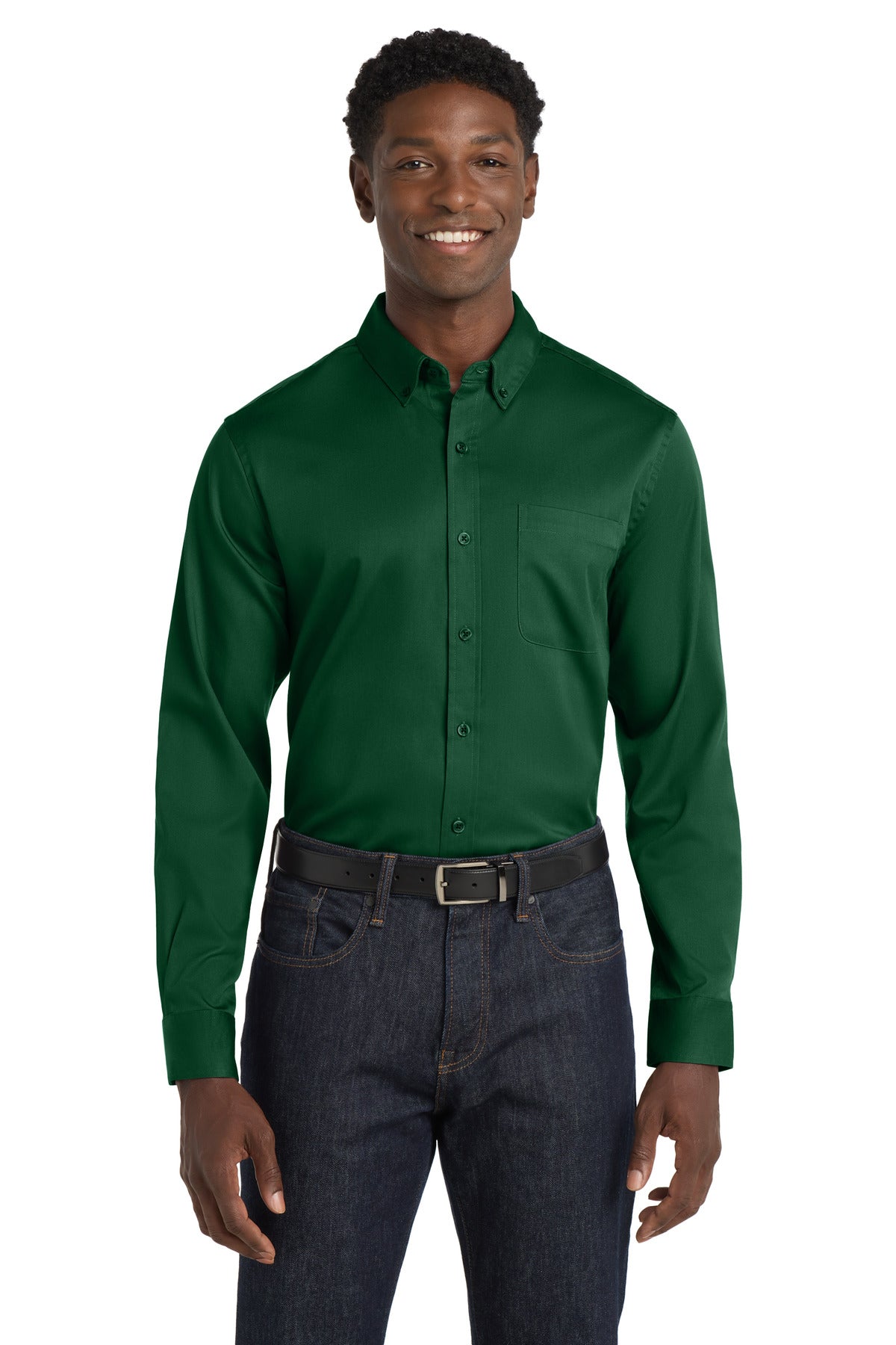Port Authority Long Sleeve SuperPro React‚ Twill Shirt. W808