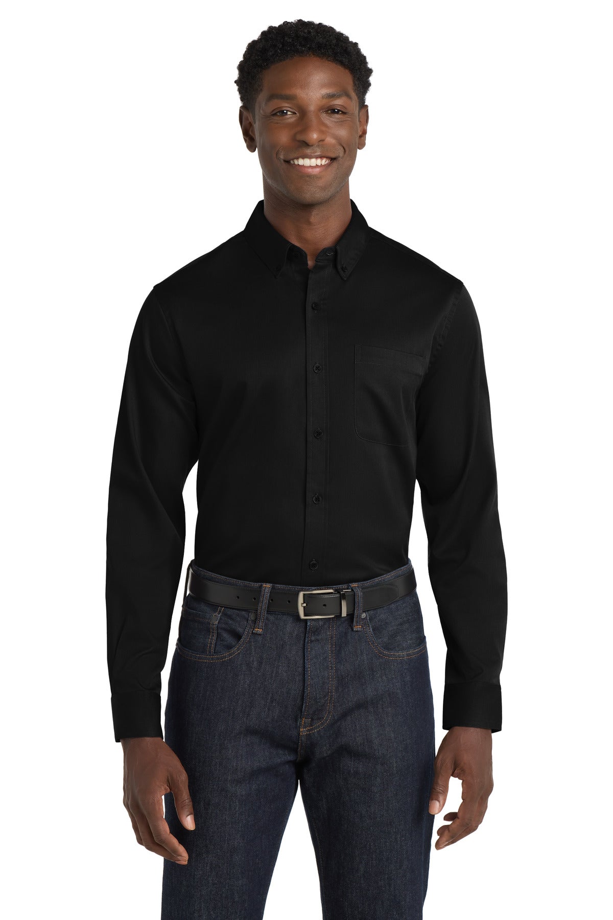 Port Authority Long Sleeve SuperPro React‚ Twill Shirt. W808