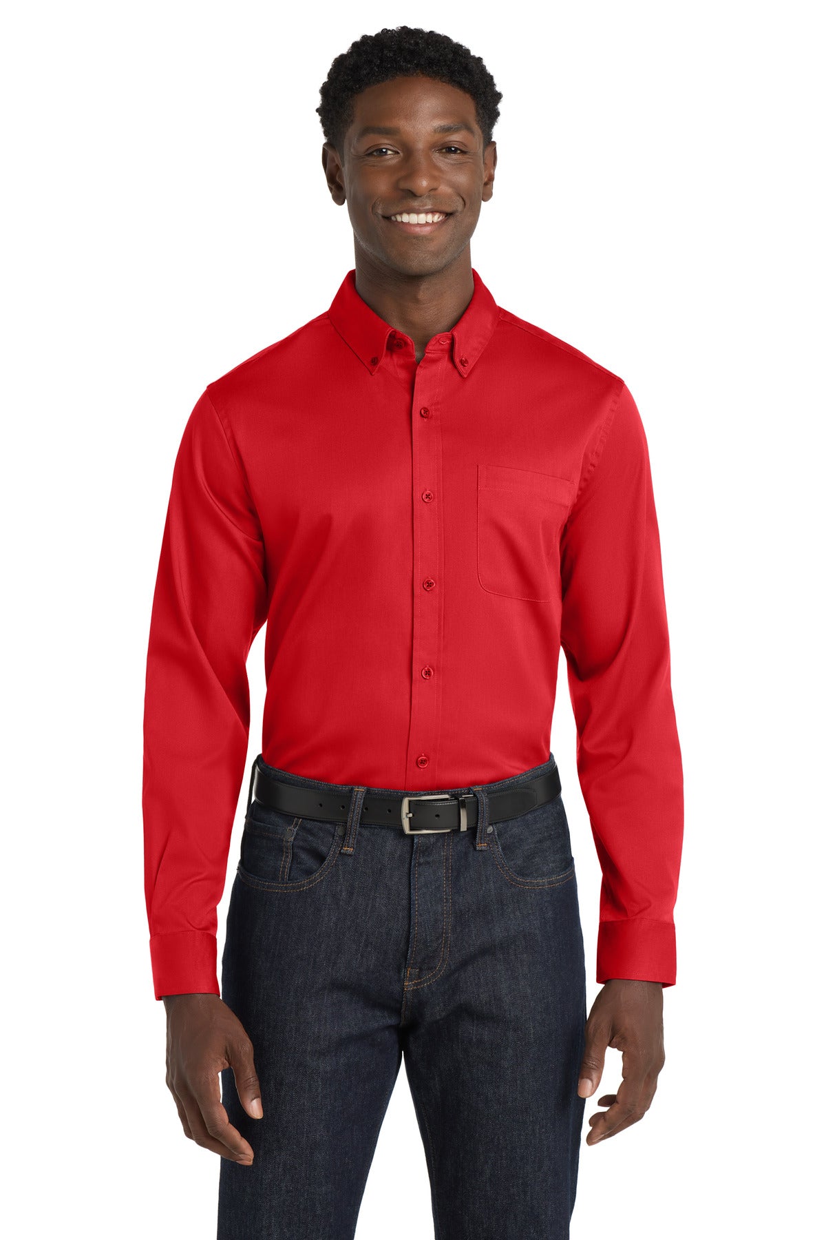 Port Authority Long Sleeve SuperPro React‚ Twill Shirt. W808
