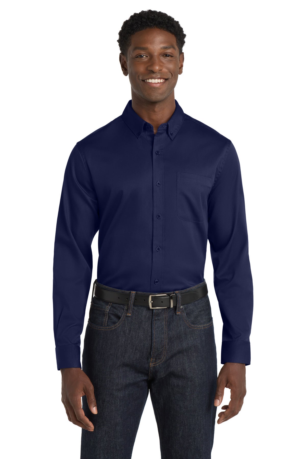 Port Authority Long Sleeve SuperPro React‚ Twill Shirt. W808