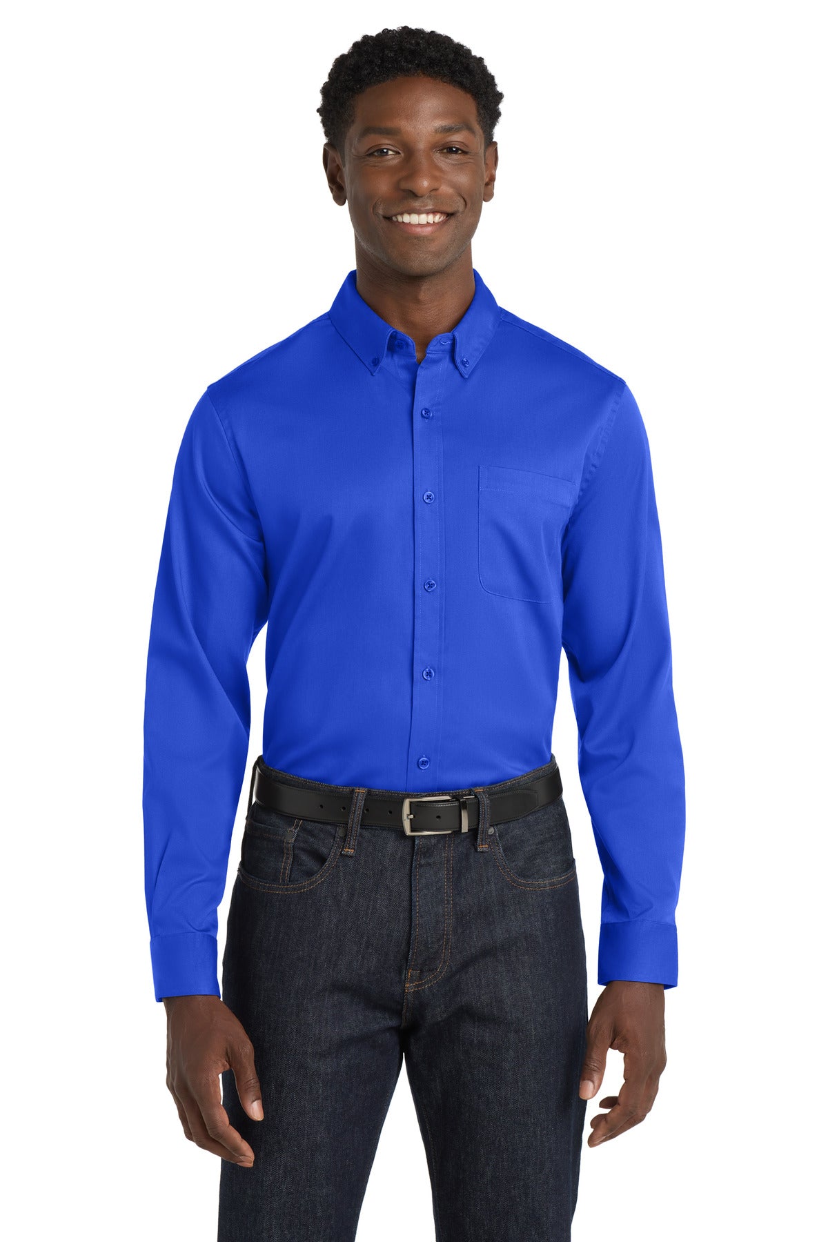 Port Authority Long Sleeve SuperPro React‚ Twill Shirt. W808