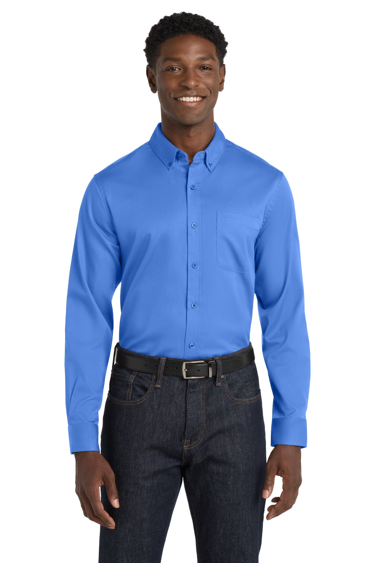 Port Authority Long Sleeve SuperPro React‚ Twill Shirt. W808