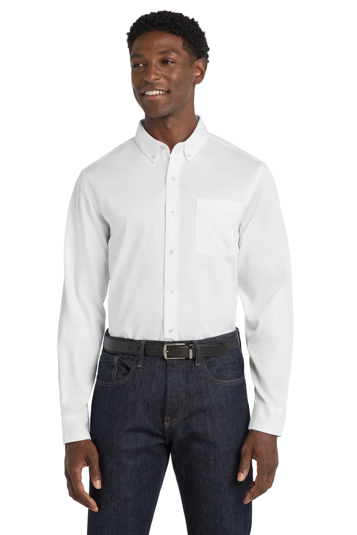 Port Authority Long Sleeve SuperPro React‚ Twill Shirt. W808